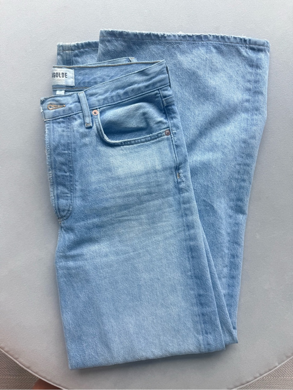 Agolde Light Blue Wide-Leg High-Rise Jeans - Picture 4 of 6